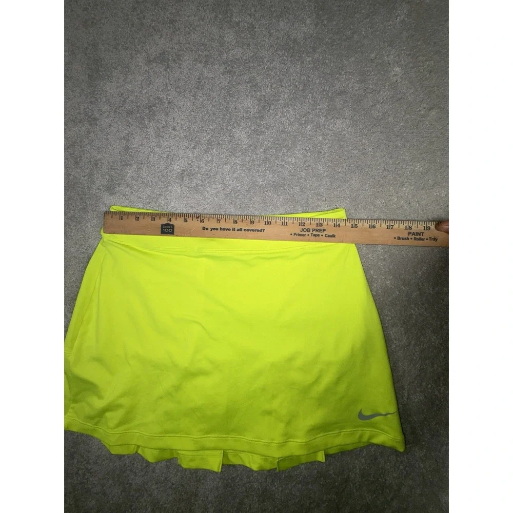 Nike Court Dri Fit Yellow S Pleated Athletic Tennis Golf Sporty Skirt